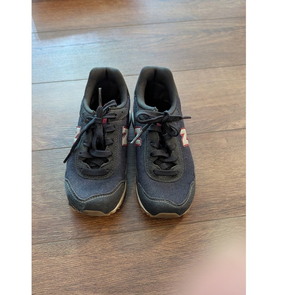 New Balance 515 Boys Navy Blue Red‎ Denim Sneakers YC515DP Size 12.5 US